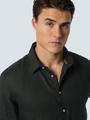 Shirt Short Sleeve Linen Solid Schwarz XXL