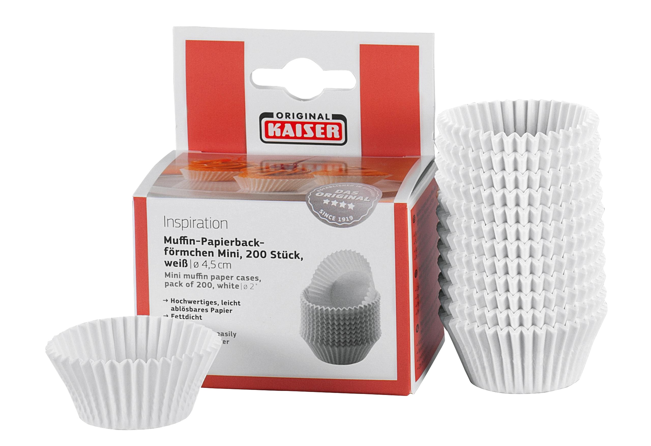 Mini-Muffin-Papierbackförmchen weiß 200St.