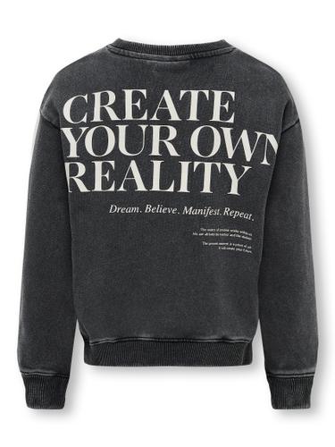 KOGNELLY L/S O-NECK PRINT BOX SWT 134/140 Normal geschnitten - Black
