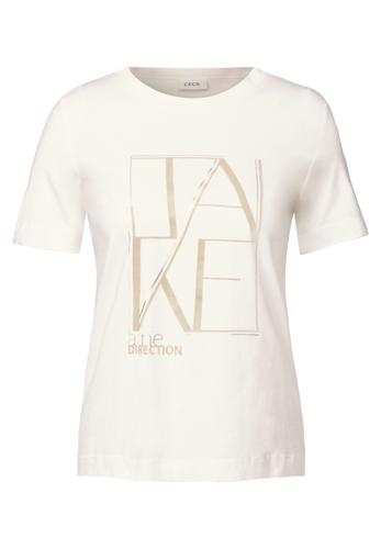 Shirt mit Artwork S - Vanilla White