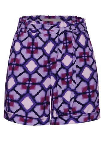 Paperbag Shorts mit Print 34 - Bellflower Lilac