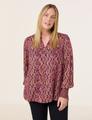 Bluse mit Python-Print 46 Figurumspielend | Leger - Caramel Gemustert