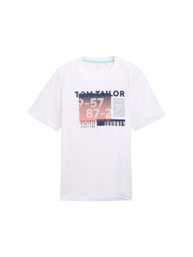 T-Shirt aus Baumwolle mit Print XXL Regular Fit - White