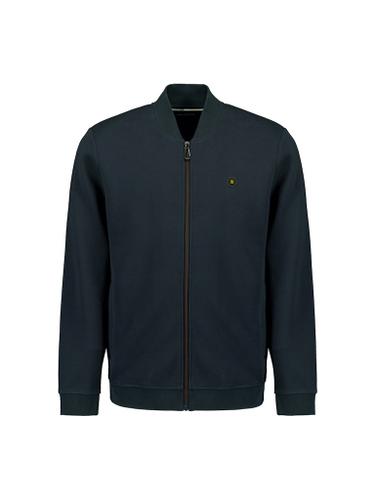 Sweater Full Zipper Pique Bomber Blau XXL