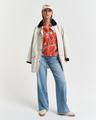 Regular Fit Sailing Print Bluse aus Baumwolle und Seide 36 - Orange Red