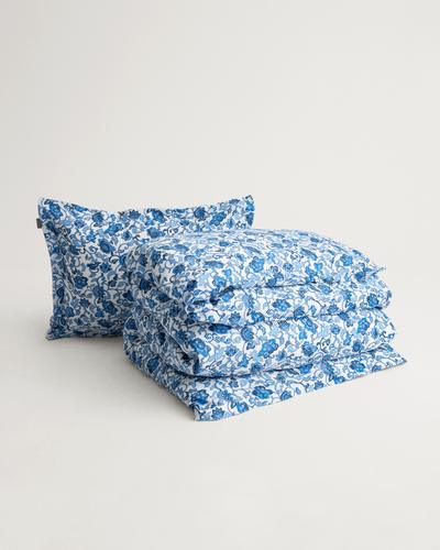 Einzelbettgarnitur mit Blumenprint 155X220+80X80 - Sea Blue