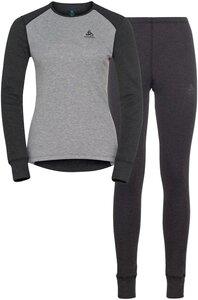 ODLO Damen Funktionsunterwäsche "Active Warm Eco" Set 2-teilig XL in Grau