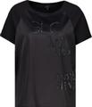 Blusenshirt mit Schmuckschrift 36 - Schwarz