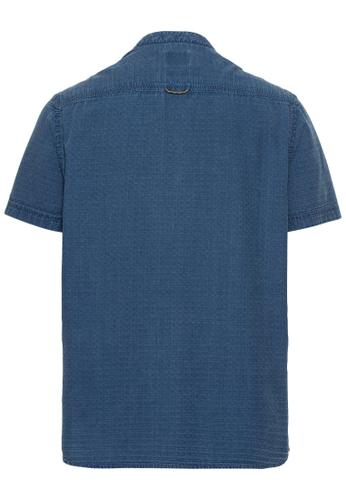 Kurzarmhemd in Jeansoptik M Regular Fit - Elemental Blue