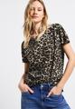 Shirt mit Leo-Muster 36 - Black