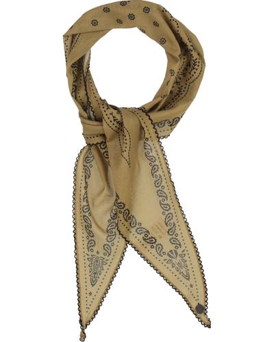 Schal Diamond Shape Tuch mit Paisley-Design aus Baumwolle OS - Olive