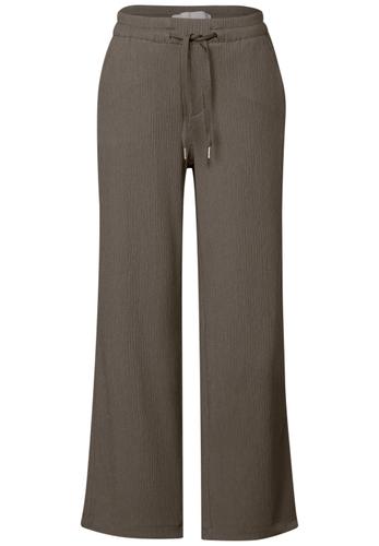 Wide Leg Hose mit Struktur Braun 40/30