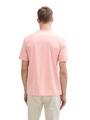 T-Shirt mit Logo-Label XL Regular Fit - Hazy Coral White Fine Stripe