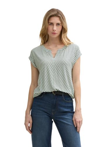 T-Shirt mit Muster XXL Regular Fit - Green White Tile Minimal