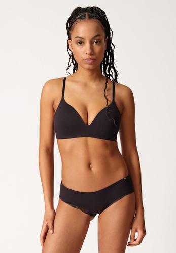 Skiny Damen Triangel gepaddet Classicotton Schwarz 85 A