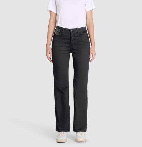 MAC JEANS - LAURA, Authentic Stretch Denim 44/30 Flared Fit - Schwarz