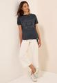 T-Shirt mit Schmucksteinen L - Volcanic Grey