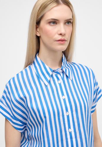 Bluse Leinen Kurzarm 36/Kurzarm LOOSE FIT - Blau