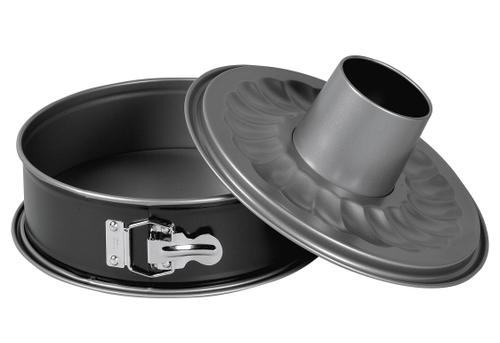 Springform Inspiration mit Rohrboden 8cm Ø26cm schwarz 2teilig