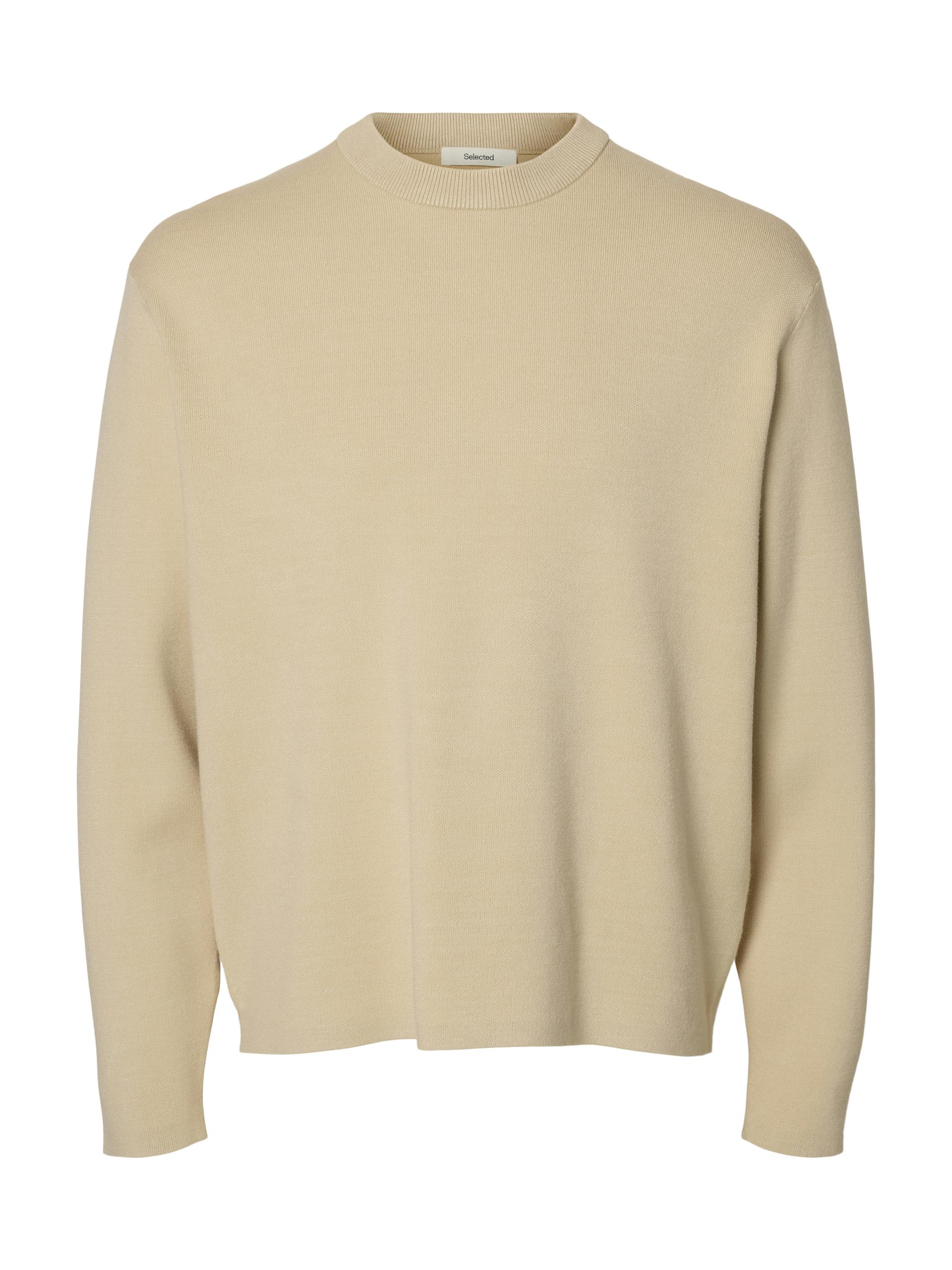SLHTELLER FN RELAXED CREW NECK NOOS XL Locker geschnitten - Oatmeal