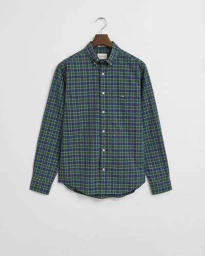 Regular Fit Classic Popeline Hemd mit Karomuster XXL - Forest Green