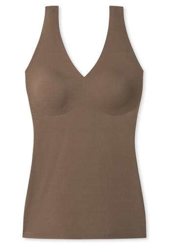 Top mit Pads Braun 42