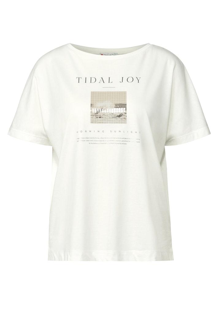 T-Shirt mit Fotoprint Weiß 36