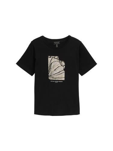 Plus Size - T-Shirt mit Print 48 Regular Fit - Black