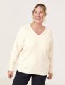 Wärmender Basic Pullover mit V-Ausschnitt 48 Figurumspielend | Gerade geschnitten - Pearl