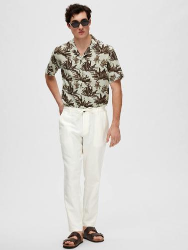 SLH172-SLIMTAPE BRODY LINEN PANT NOOS Weiß XXL