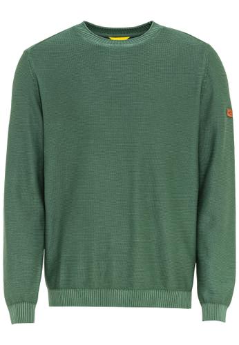 Strickpullover aus Organic Cotton M Regular Fit - Pine Green