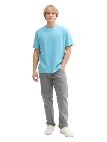 Relaxed Fit T-Shirt aus Baumwolle L Relaxed Fit - Dusty Blue