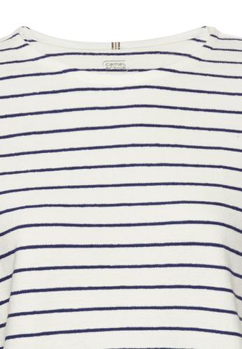 Gestreiftes Langarmshirt aus reiner Baumwolle S Regular Fit - Indigo Blue Stripes