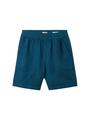 Bermuda mit Leinen 38 Loose Fit - Moss Blue