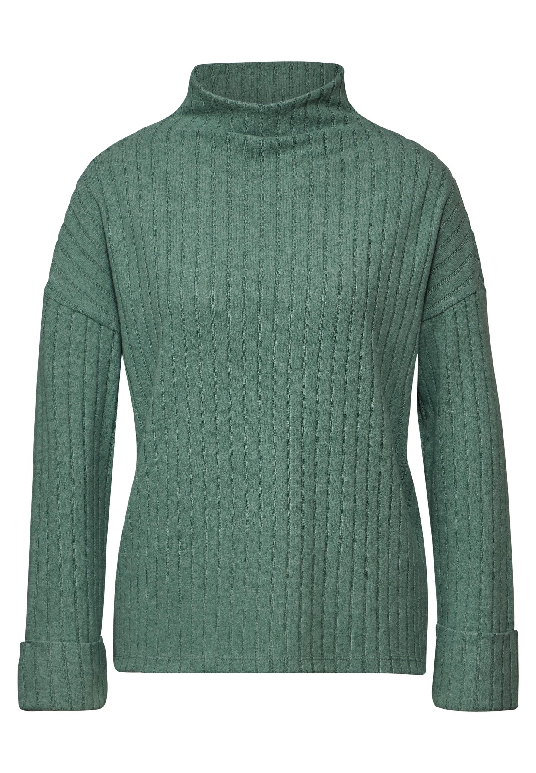 Shirt mit Rippstruktur 38 - Sunlit Green Mel.