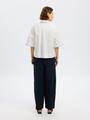 SLFFIA 2/4 CROPPED STITCHED SHIRT B 40 Verkürzt - Bright White