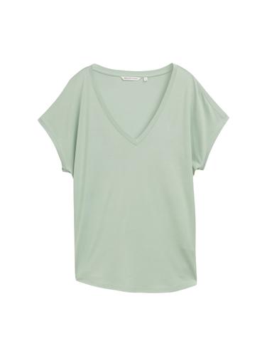 Loose Fit T-Shirt mit V-Ausschnitt XL Loose Fit - Fresh Mint Green