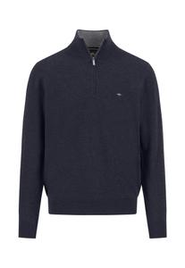 Troyer-Zip, Merino Cashmere XL Casual Fit - Navy