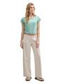 T-Shirt mit Rundhalsausschnitt M Regular Fit - Green Blue Dots