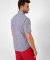 Style Dan XXL Herrenhemd, Halbarm, Button Down-Kragen, Durchgehende Knopfleiste, Modern Fit, Leicht taillierte Silhouette - Coral