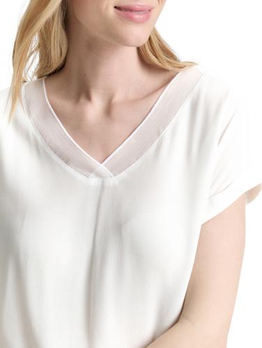 Loose Fit Bluse mit V-Ausschnitt 36 Loose Fit - Whisper White