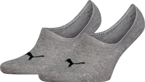 PUMA Herren Socken UNISEX FOOTIE 2P HIGH CUT 35-38 in Grau