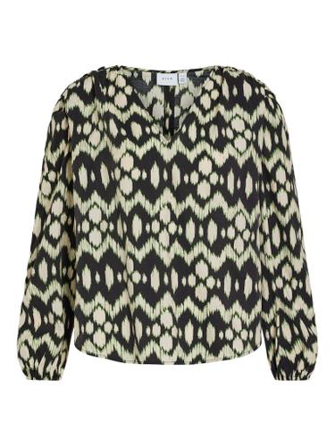 VIKALLILA GRY V-NECK L/S SHIRT Schwarz 34