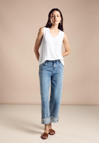 Blusentop mit Frills 42 - White