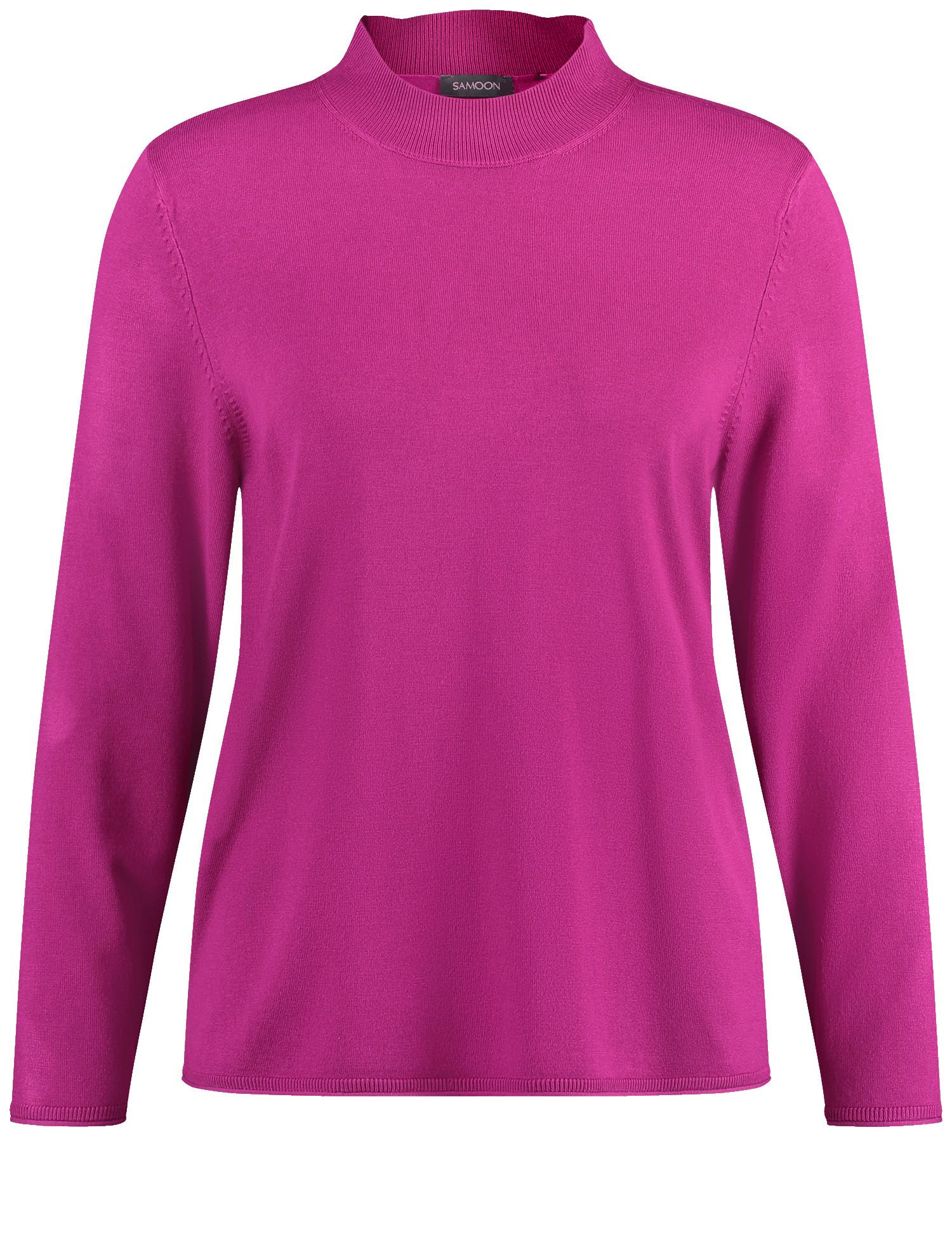 Feinstrick Pullover mit Turtleneck 54 Figurumspielend - Amazing Pink