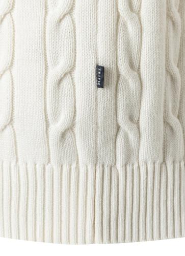 Pullover Rundhals 1/1 Arm Weiß