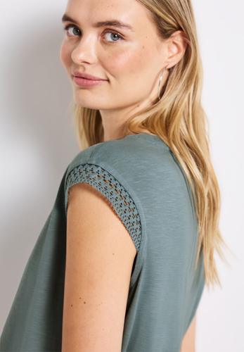 Shirt mit Häkeldetails 38 - Arona Blue