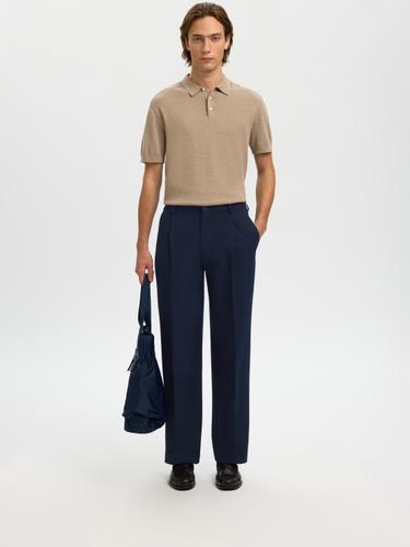 SLH220-LOOSE FINN FLEX PANTS NOOS L Locker geschnitten - Navy Blazer