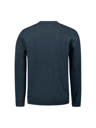 Pullover Crewneck 2 Coloured Melange Blau XXL