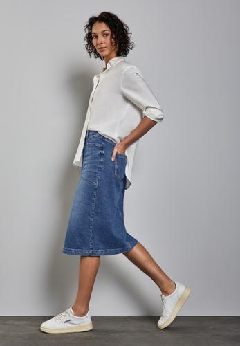 Midi Pencil Jeansrock 34 - Medium Blue Authentic